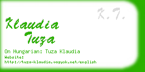 klaudia tuza business card